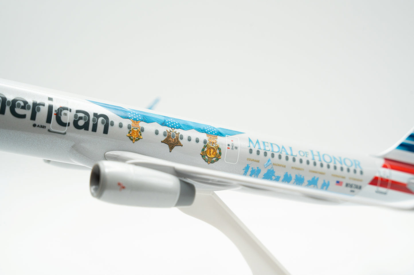 American Airlines Medal of Honor Airbus A321 Model Airplane