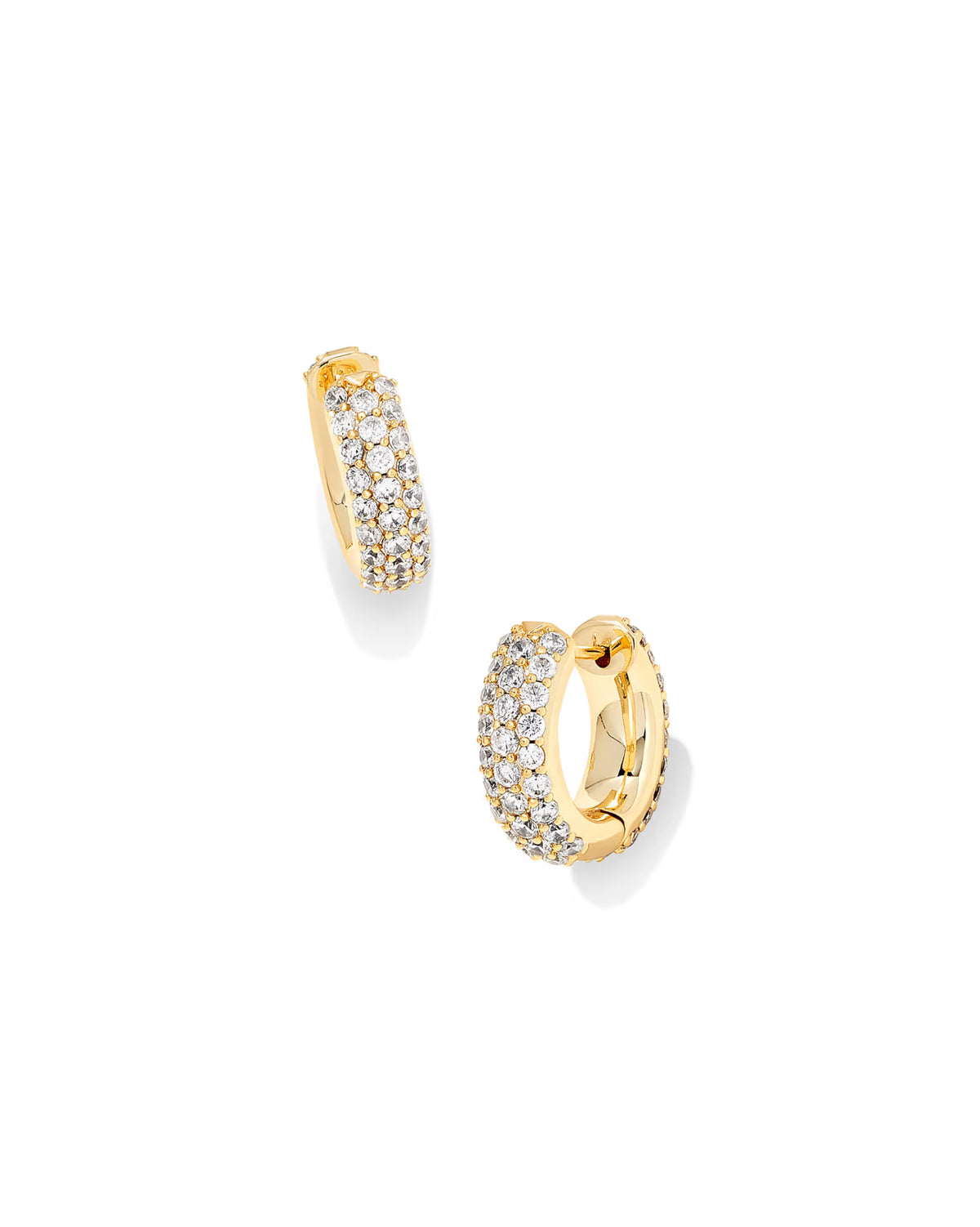 Kendra Scott Mikki Gold Pave Huggie Earring