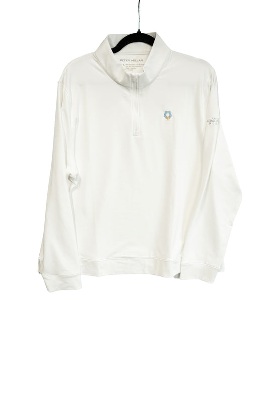 Peter Millar Women’s White Performance Quarter-Zip